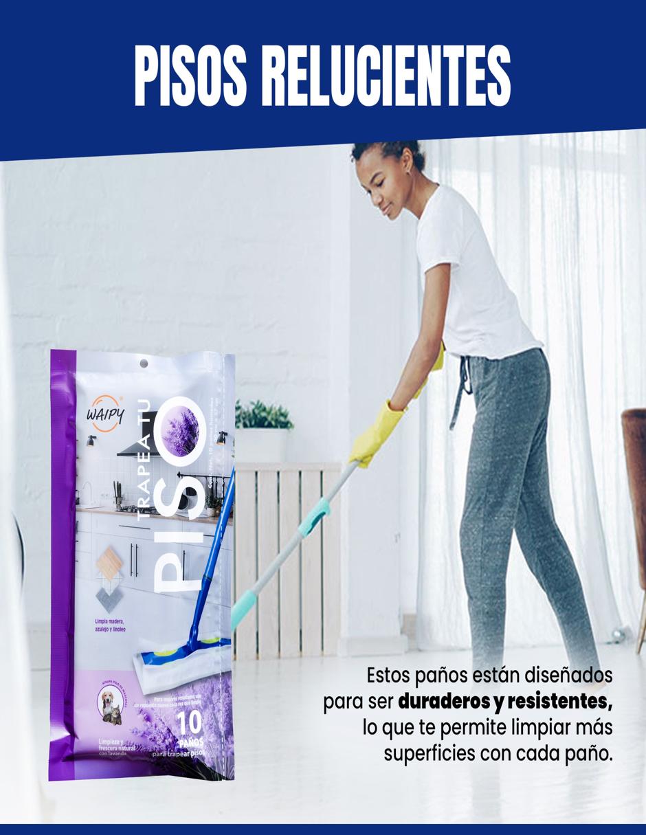 Paño limpiador Waipy de tela 5 piezas
