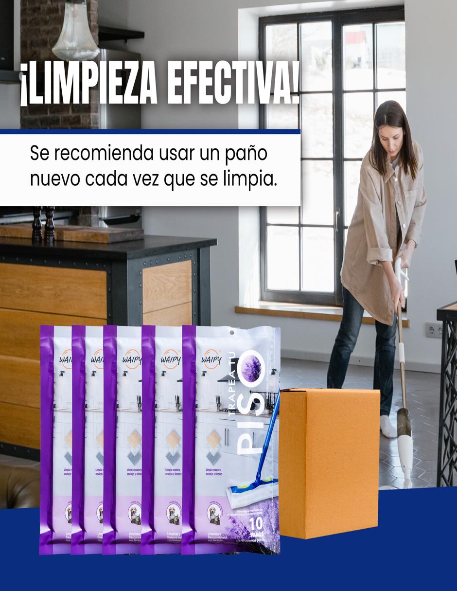 Paño limpiador Waipy de tela 5 piezas
