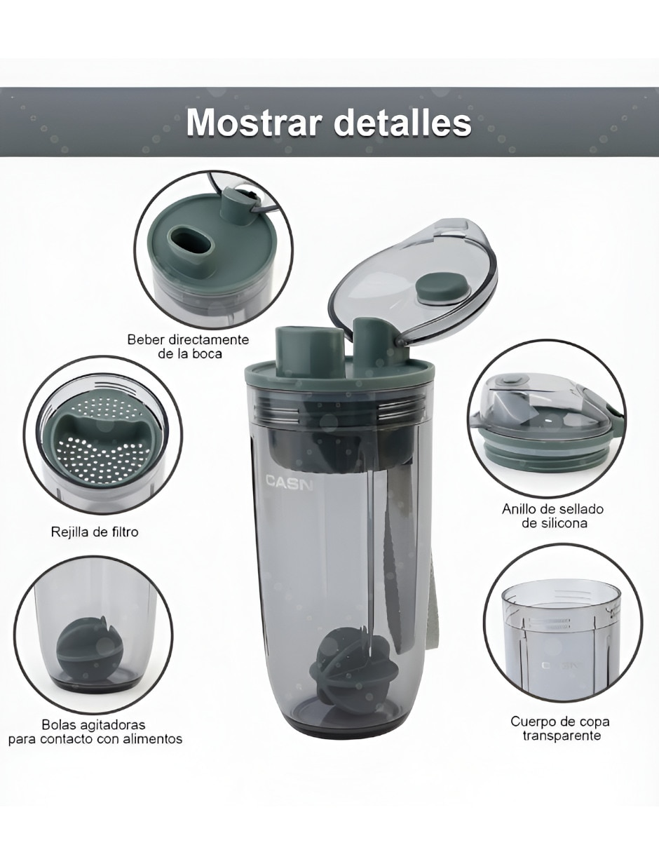 Termo Shaker de plástico con tapa rosca 2