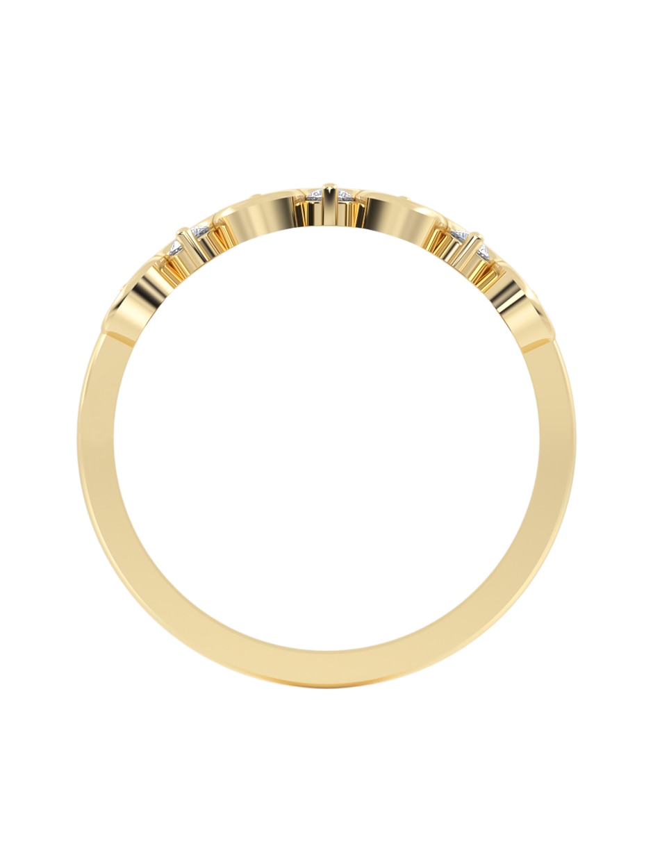 Churumbela de oro 14 K Abba Joyas zirconia