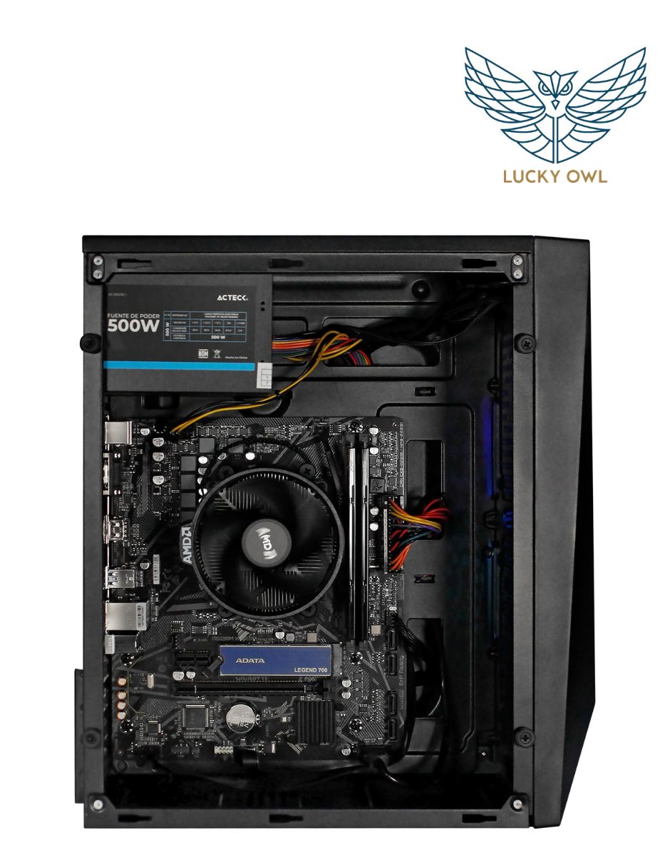 Computadora de escritorio Lucky OWL PC-030 AMD Ryzen 5 16 GB RAM 500 GB SSD