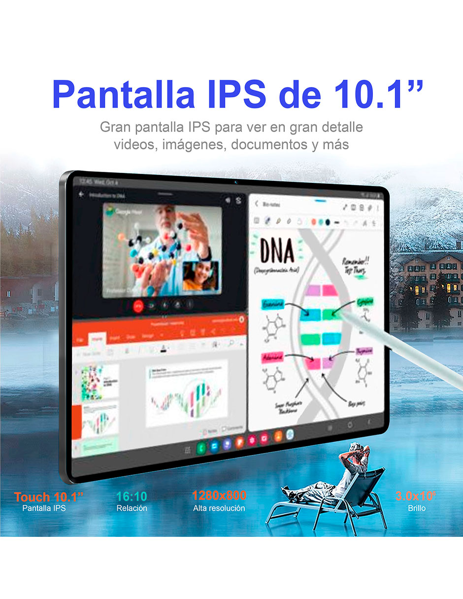 Tablet vm-98x 10.1 pulgadas 512 GB de almacenamiento de 12 GB ram 7