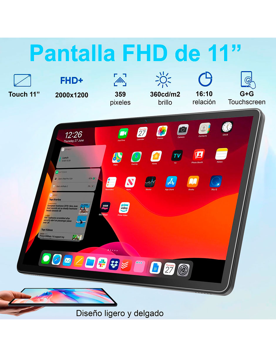 Tablet vak vm-102x 11 pulgadas 512 GB de almacenamiento de 12 GB ram