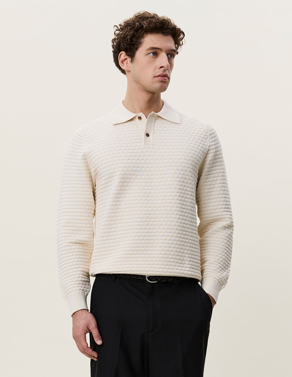 Suéter cuello polo para hombre 3