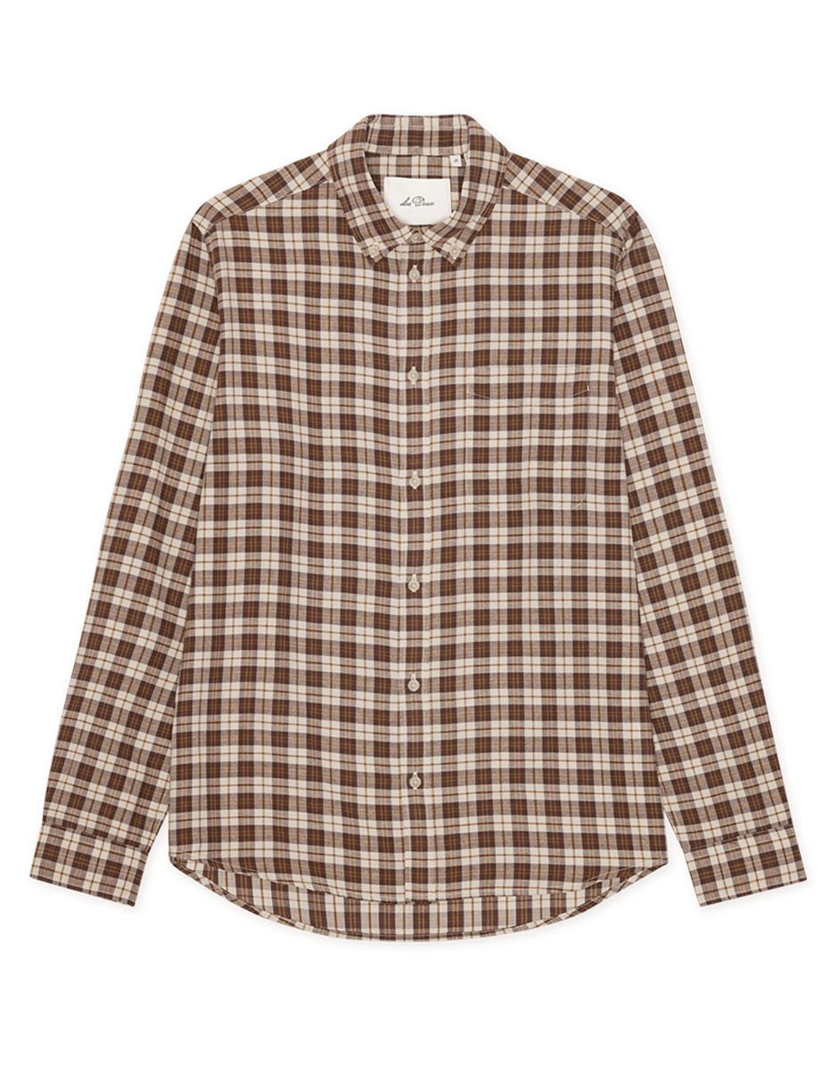 Camisa casual de algodón manga larga para hombre Camisa casual de algodón manga larga para hombre