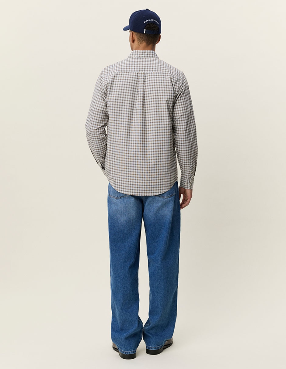 Camisa casual de algodón manga larga para hombre 2