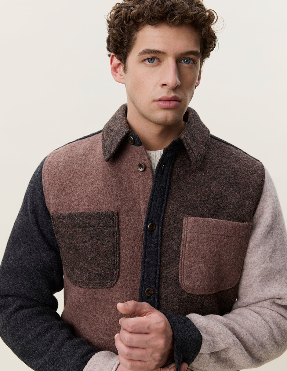 Sobrecamisa casual manga larga para hombre 3