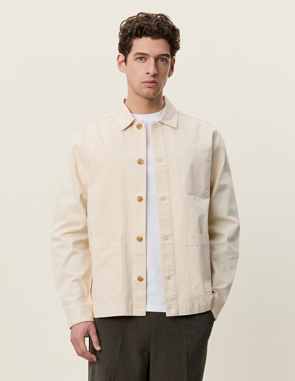 Sobrecamisa casual de algodón manga larga para hombre 3