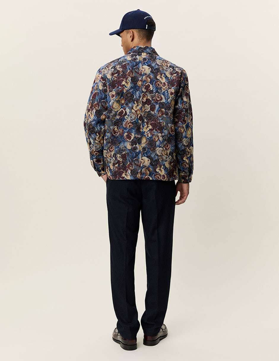 Sobrecamisa casual de algodón manga larga para hombre 2
