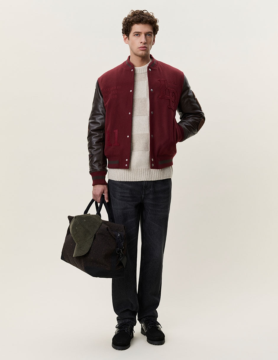 Chamarra beisbolera con bolsillos para hombre 3