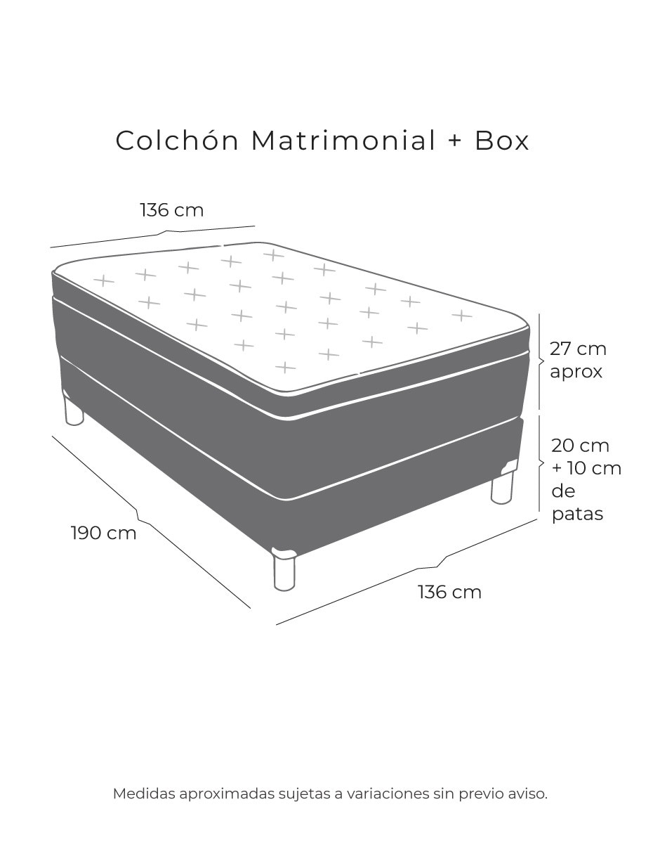 Juego de colchón y box Monaco 10