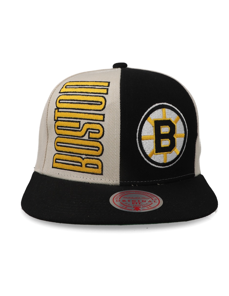 Gorra visera curva snapback para hockey mitchell and ness mitchell & ness nhl bruins pop panel unisex