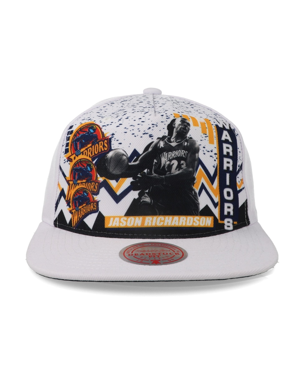 Gorra visera plana snapback para básquetbol mitchell & ness nba warriors 90's richard golden state warriors unisex