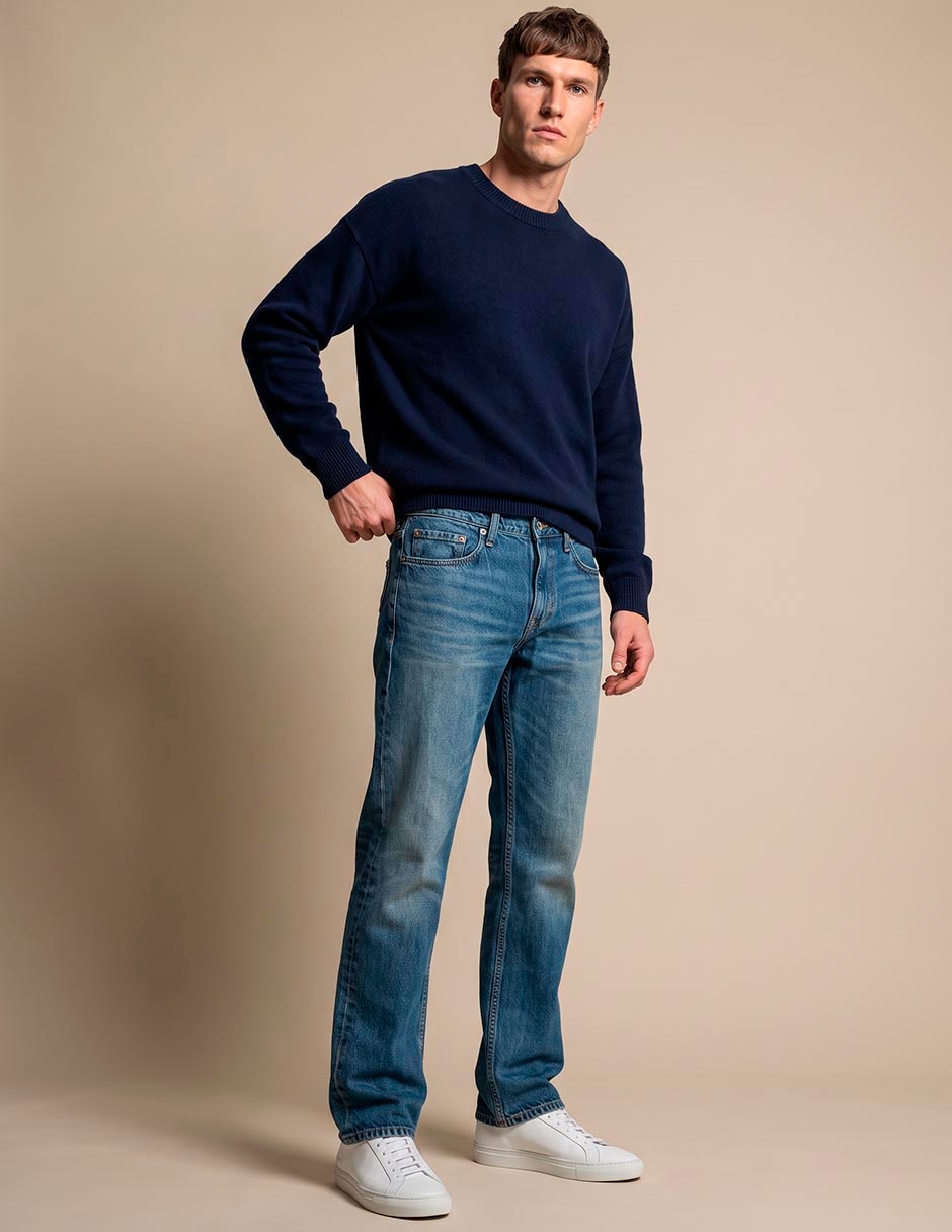 Jeans lavado stone wash para hombre