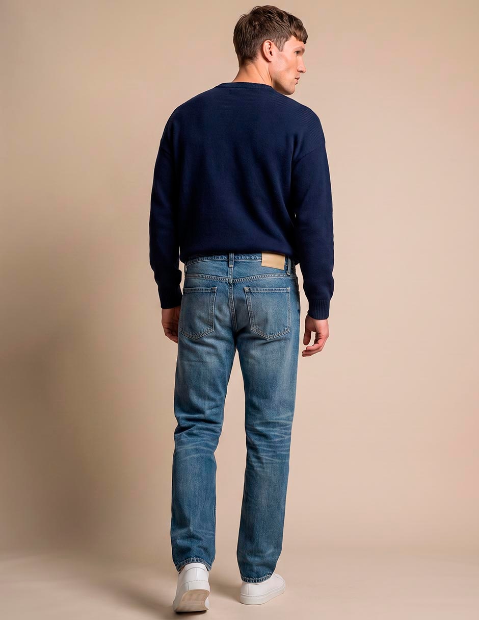 Jeans lavado stone wash para hombre 4
