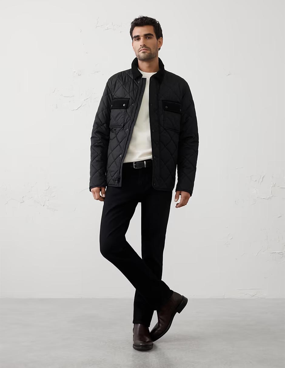 Chamarra casual con bolsillos para hombre Chamarra casual con bolsillos para hombre