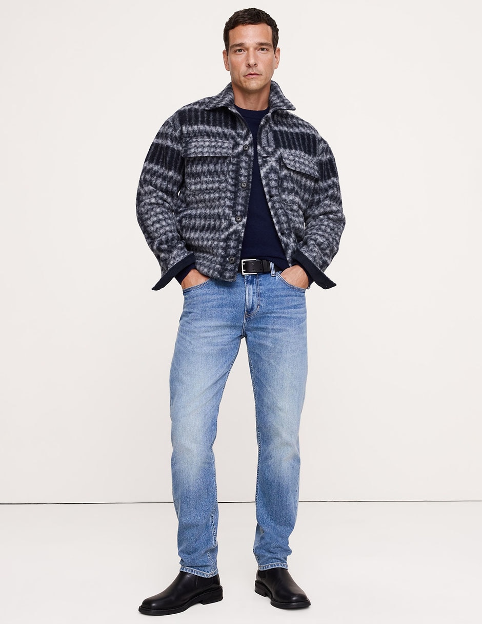 Chamarra casual con bolsillos para hombre