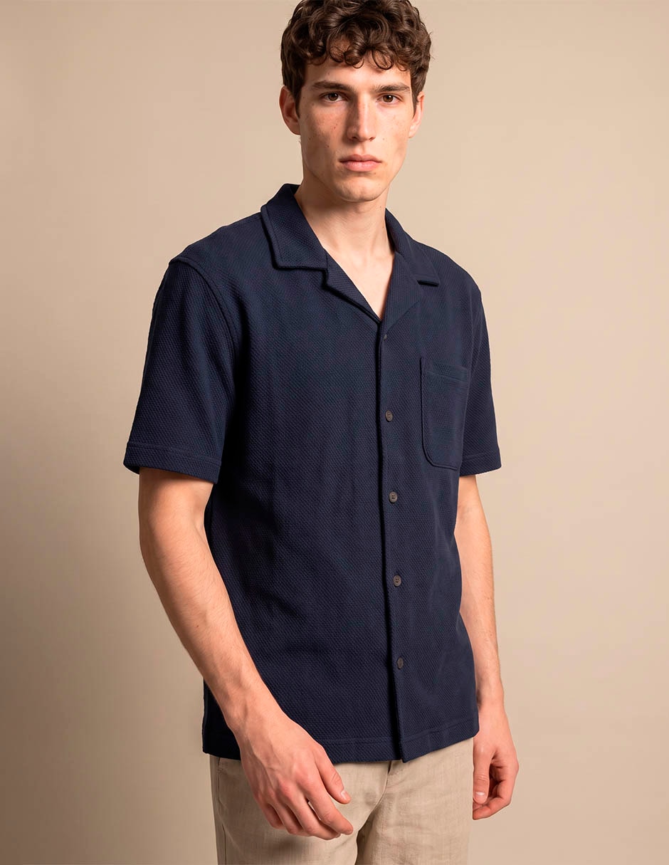 Camisa casual de algodón manga corta para hombre Camisa casual de algodón manga corta para hombre