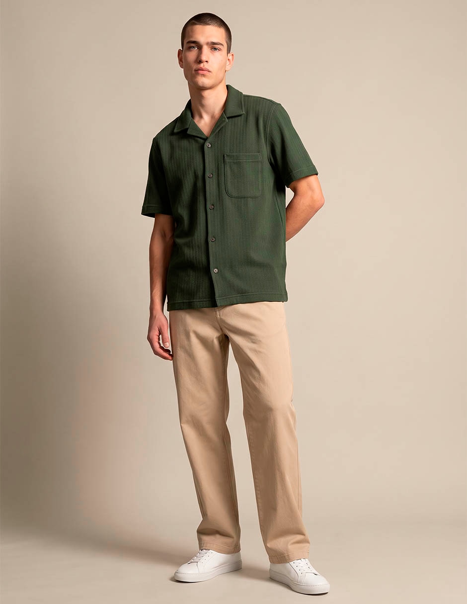 Camisa casual de algodón manga corta para hombre 3