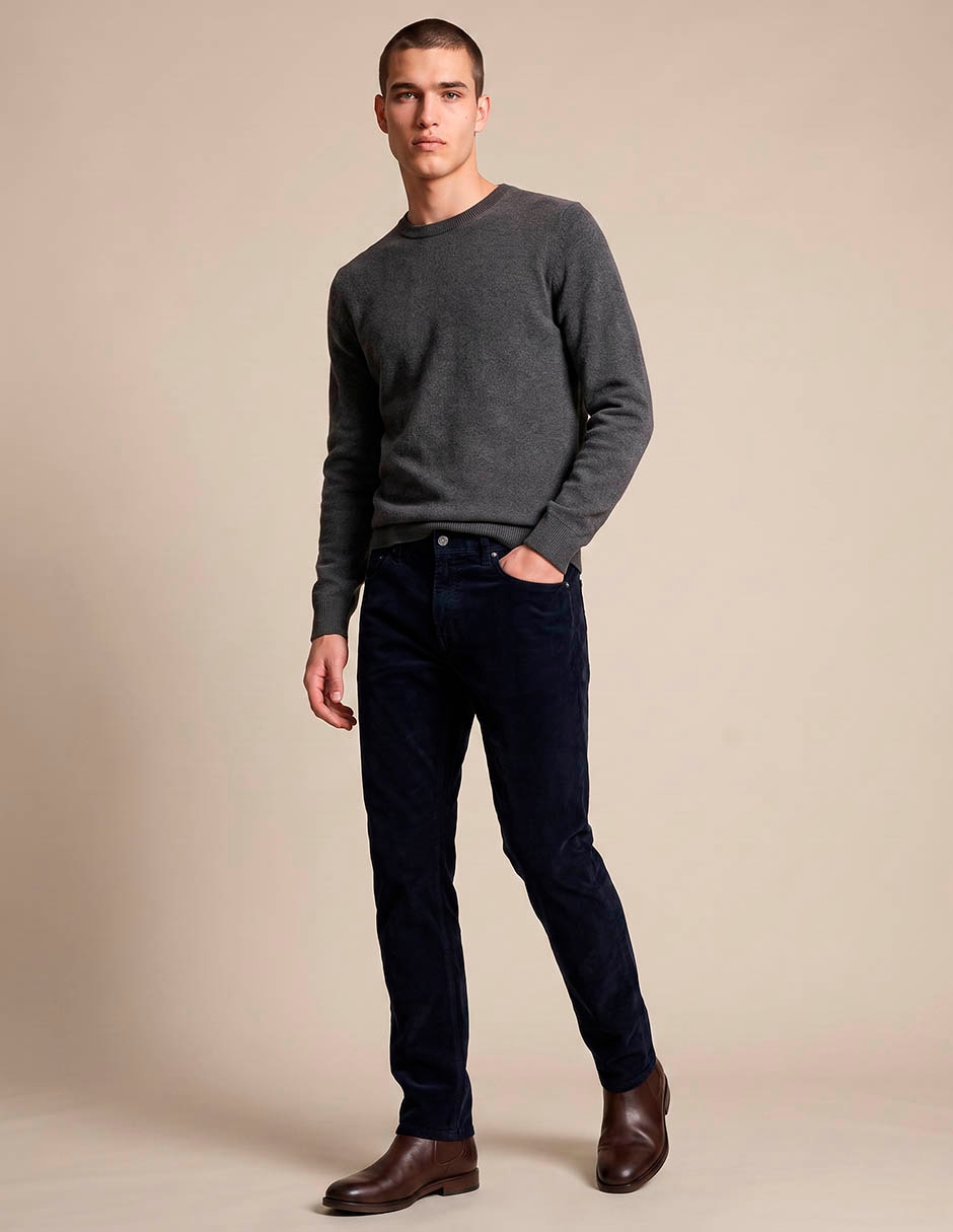 Pantalón slim de algodón para hombre