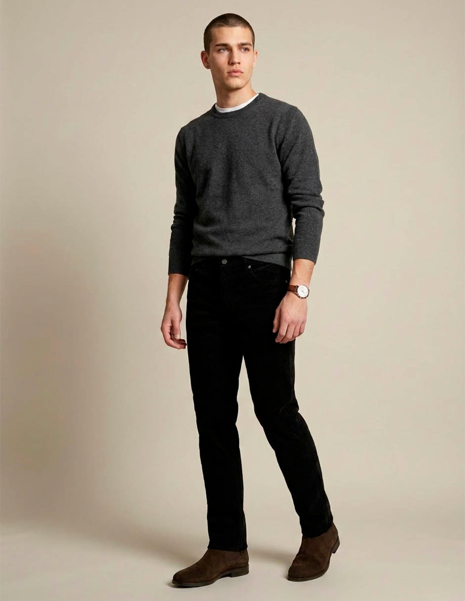 Pantalón slim de algodón para hombre