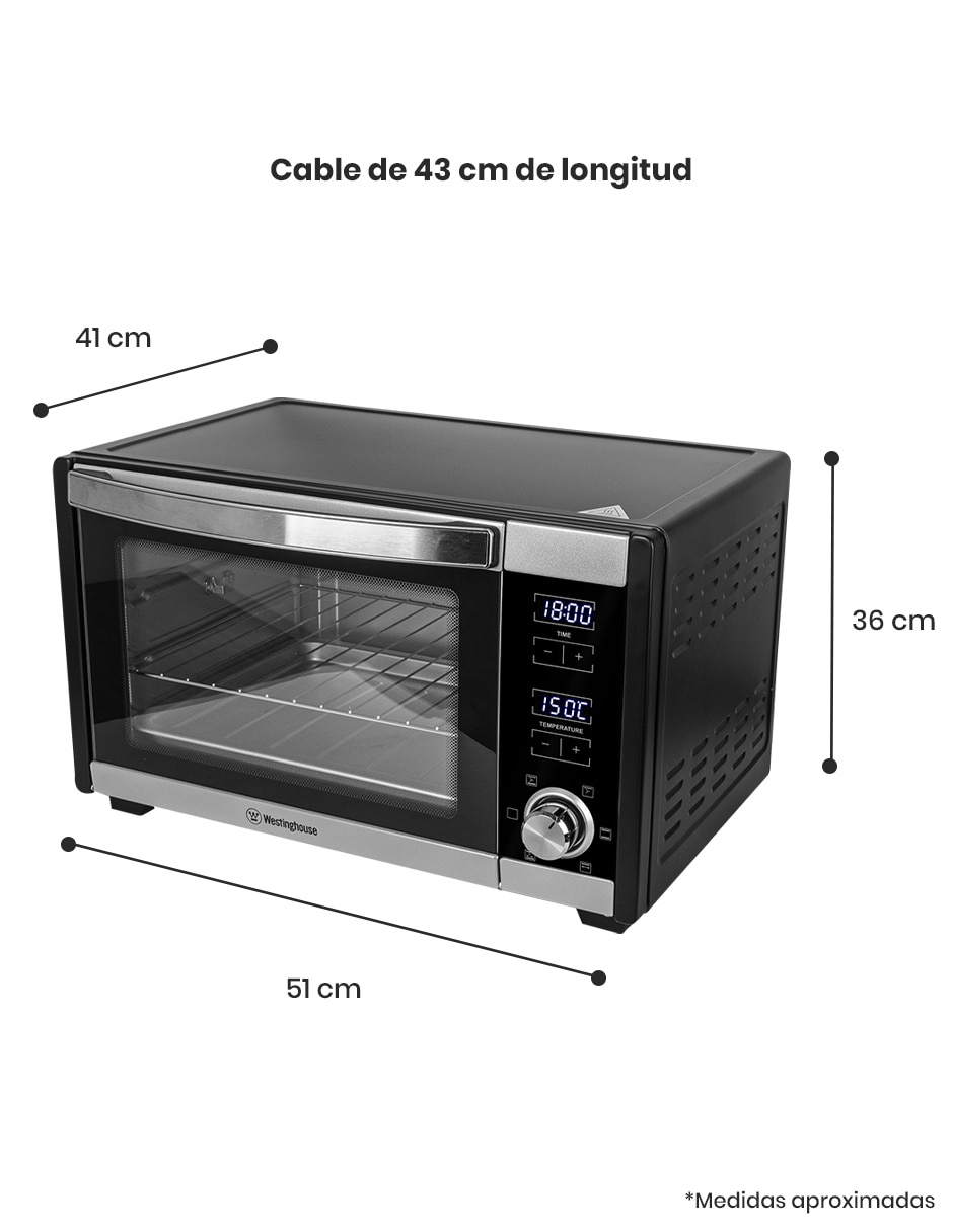 Horno tostador westinghouse wktoa28 35 l