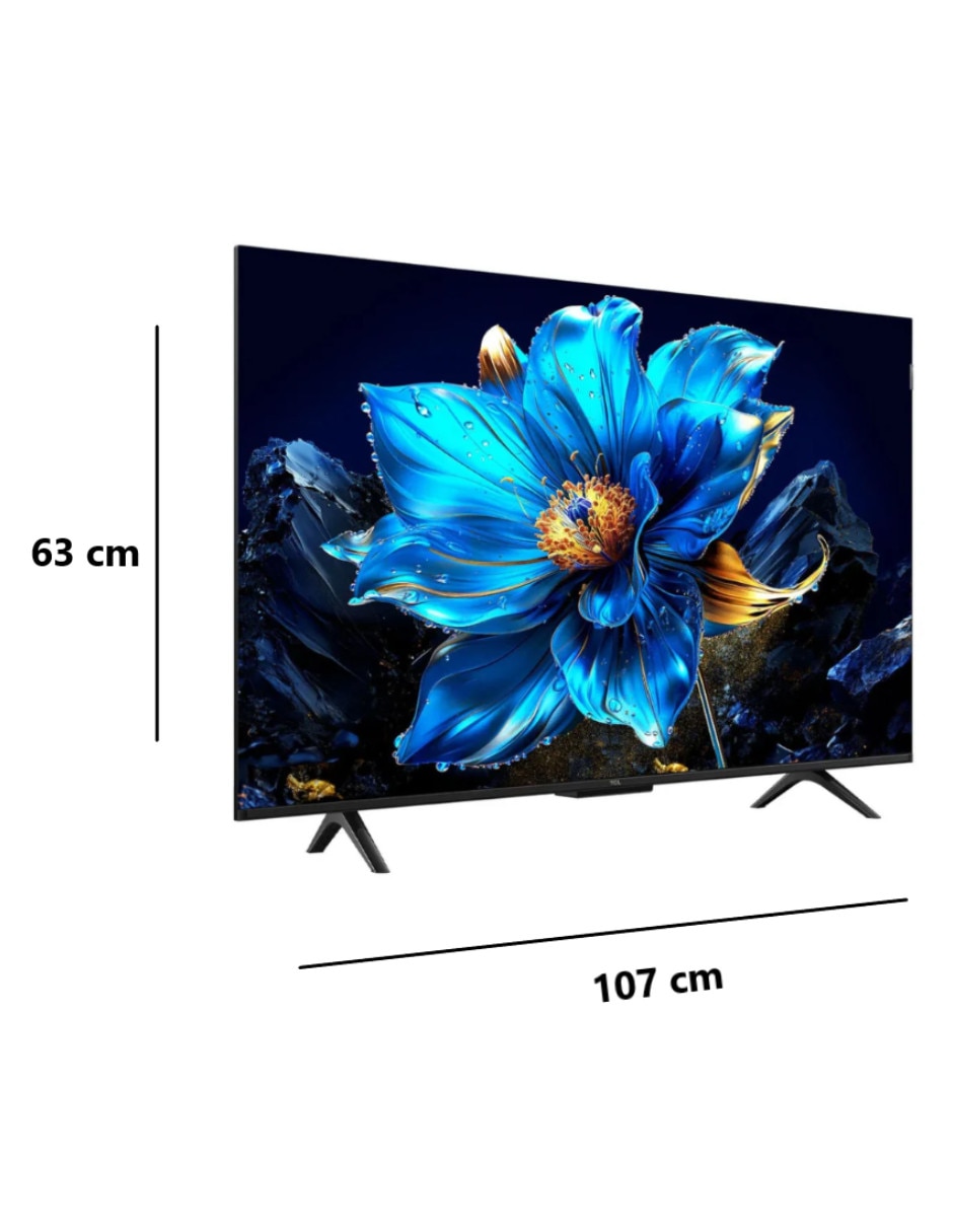 Pantalla smart tv tcl qled de 4k/uhd 43q6k con google tv