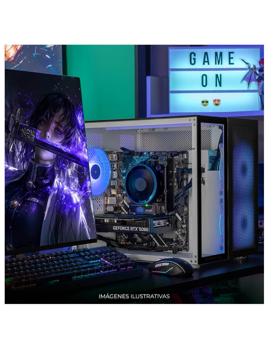 Computadora gamer dxt gaming dxtu516gb55060mt7 23.8 pulgadas Full HD Intel core ultra 5 nvidia geforce rtx 5060 16 GB RAM 1 TB SSD