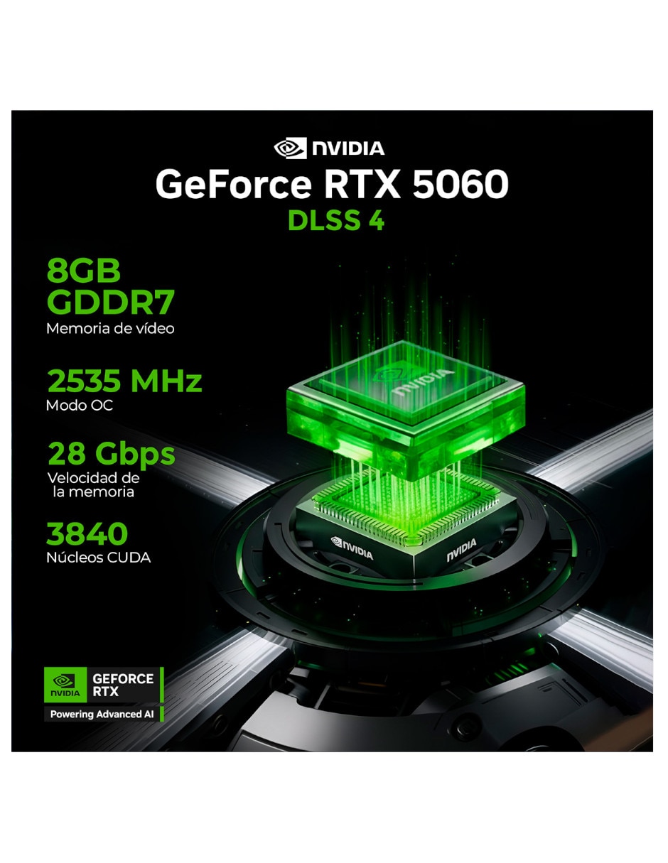 Computadora gamer dxt gaming dxtu516gb55060mt7 23.8 pulgadas Full HD Intel core ultra 5 nvidia geforce rtx 5060 16 GB RAM 1 TB SSD