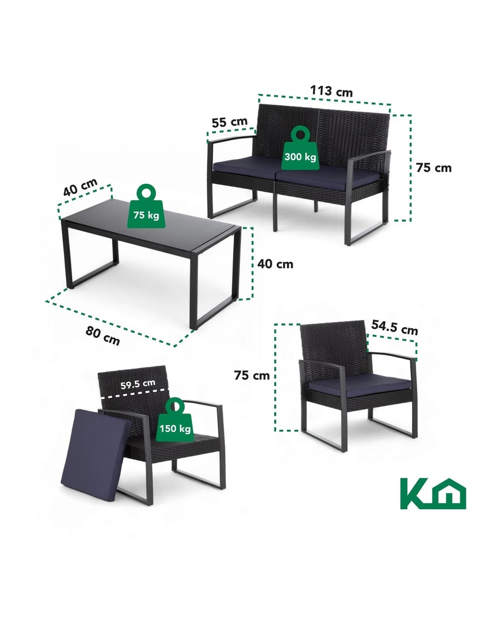 Sala modular summer kingshouse de ratán polietileno