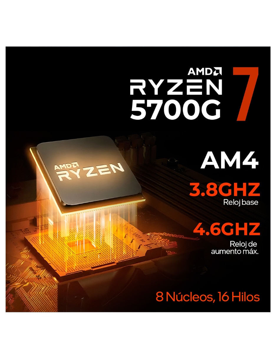 Computadora gamer xtbrr716gbrenoirdb amd ryzen 7 amd radeon graphics 16 GB RAM 1 TB SSD 7