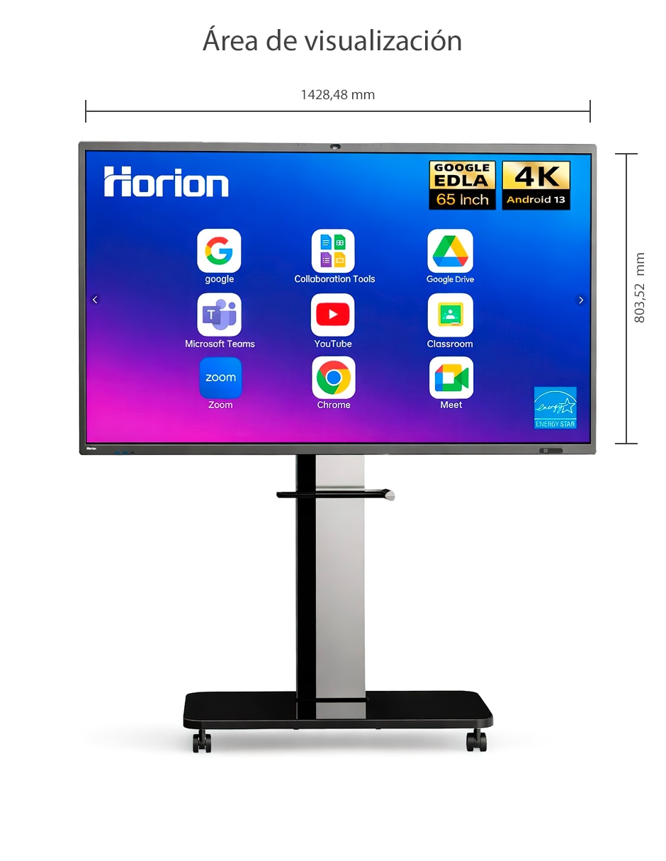 Pantalla horion led de 4k/uhd 65m6aprov2 con con