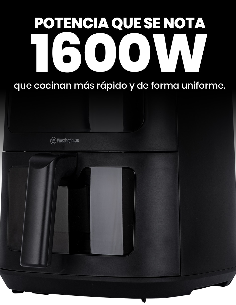 Freidora de aire con compartimento único westinghouse 5.5 l wkafid501