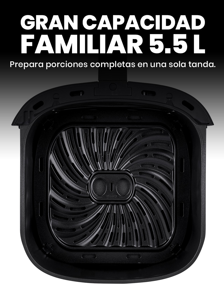 Freidora de aire con compartimento único westinghouse 5.5 l wkafid501