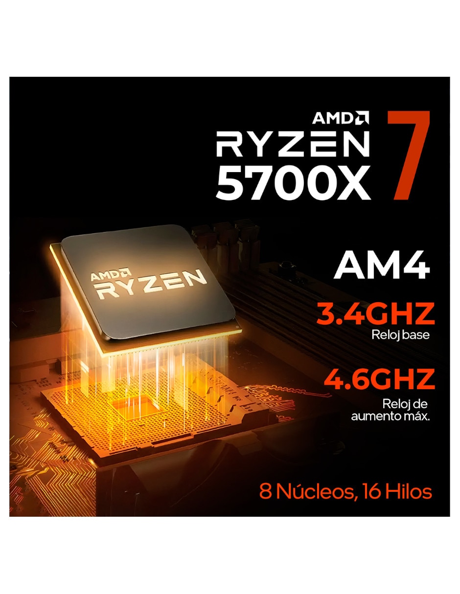 Computadora gamer xtreme pc gaming xtbrr732gb7600pb amd ryzen 7 amd radeon rx 7600 16 GB RAM 1 TB SSD