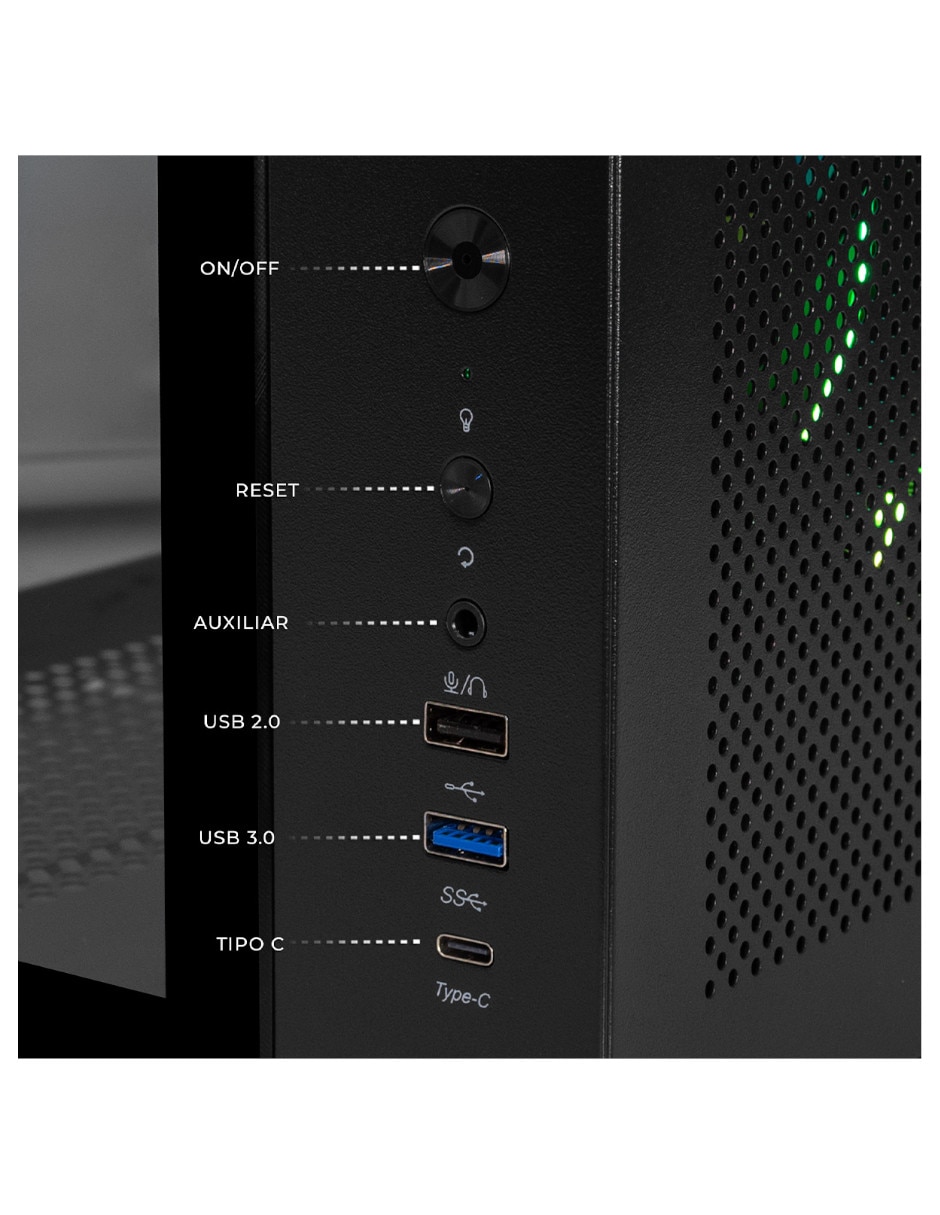 Computadora gamer dxt gaming dxtu916gb5xemtpb 27 pulgadas Full HD Intel core ultra 9 integradas 16 GB RAM 1 TB SSD