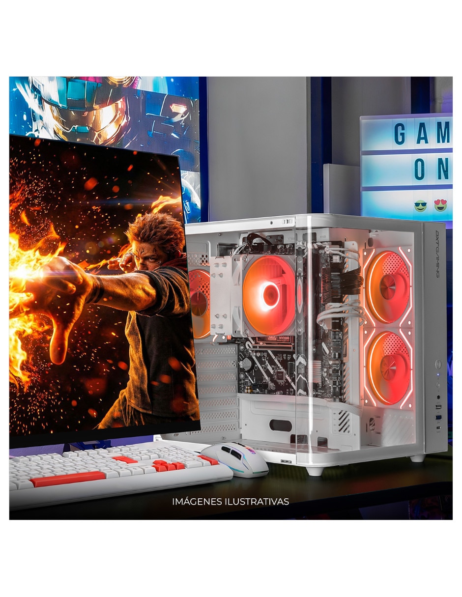 Computadora gamer dxt gaming dxtu916gb5xemtpw 27 pulgadas Full HD Intel core ultra 9 integradas 16 GB RAM 1 TB SSD
