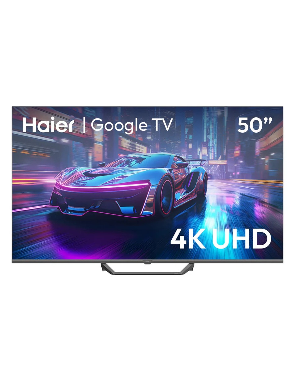 HAIER Pantalla smart tv haier qled de 4k/uhd h50s80fux con google tv con