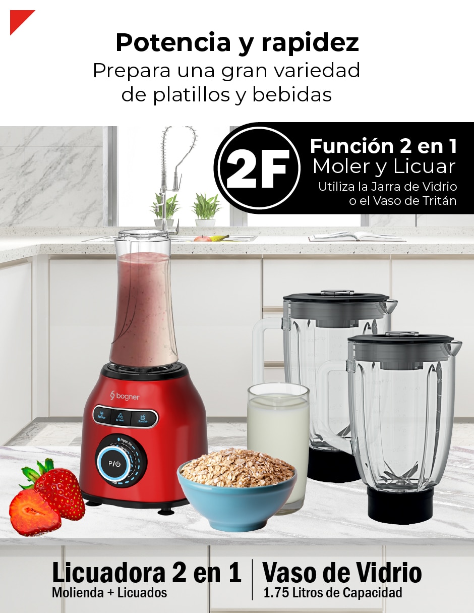 Licuadora bogner bsb04paq 8 velocidades