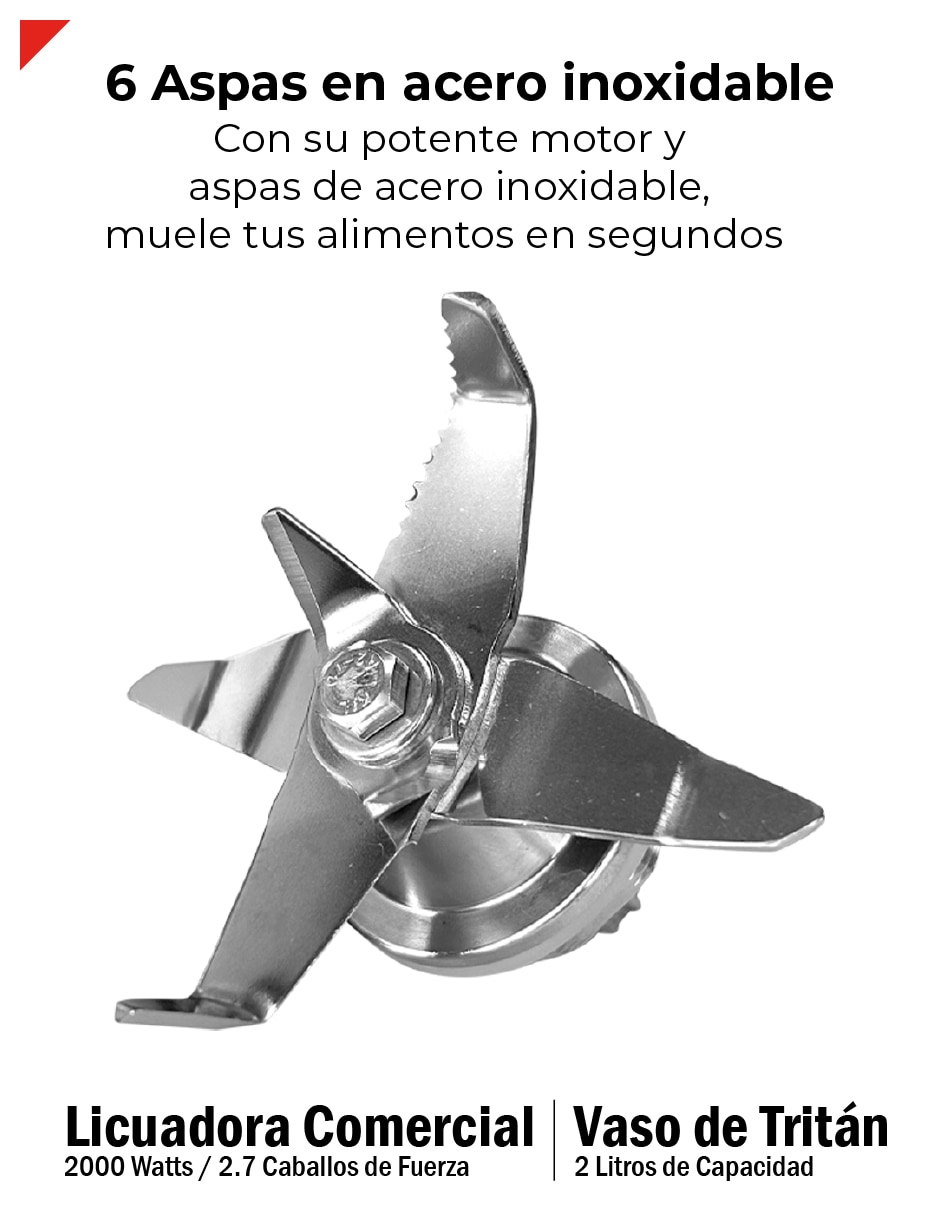 Licuadora bogner bsb08spaq 3 velocidades