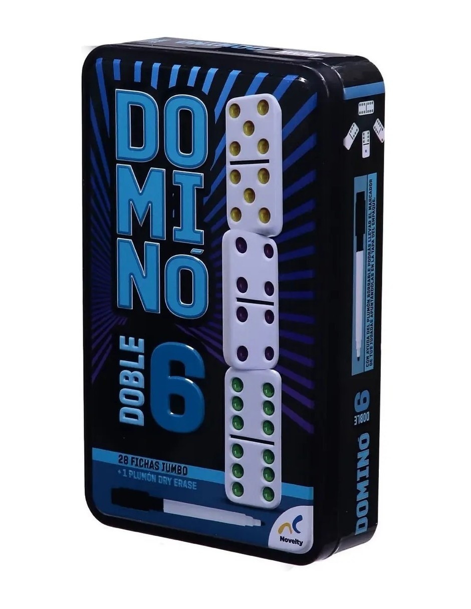 Juego mesa dominó doble 6 jumbo novelty juegos de mesa