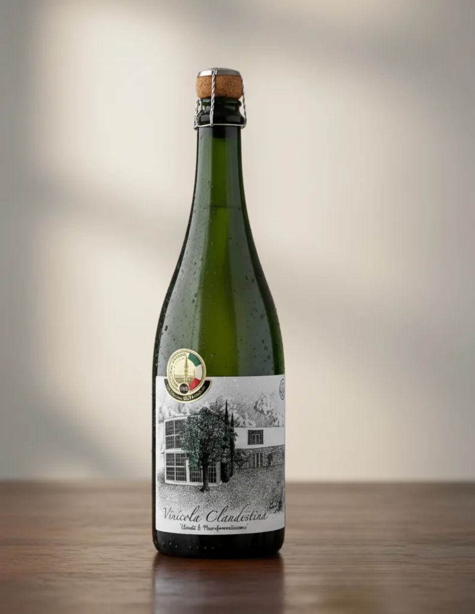 Vino espumoso blanco varietal wineroots champenoise brut nature México