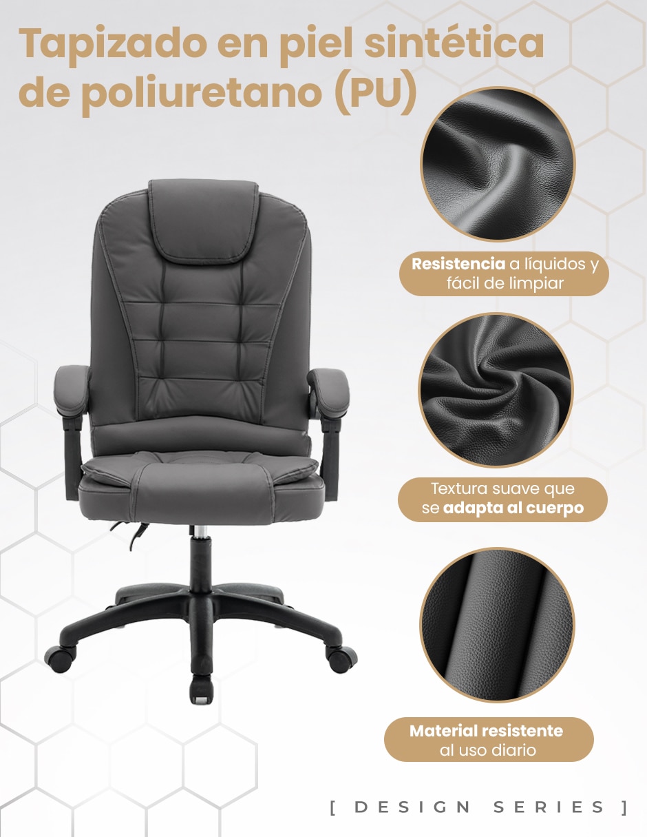 Silla de escritorio pu ejecutiva ABS