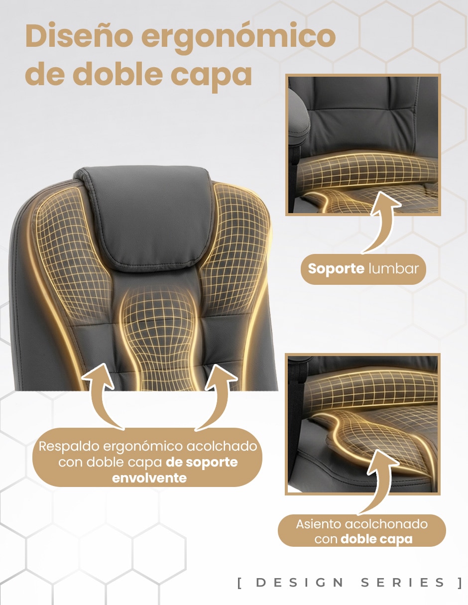 Silla de escritorio pu ejecutiva ABS
