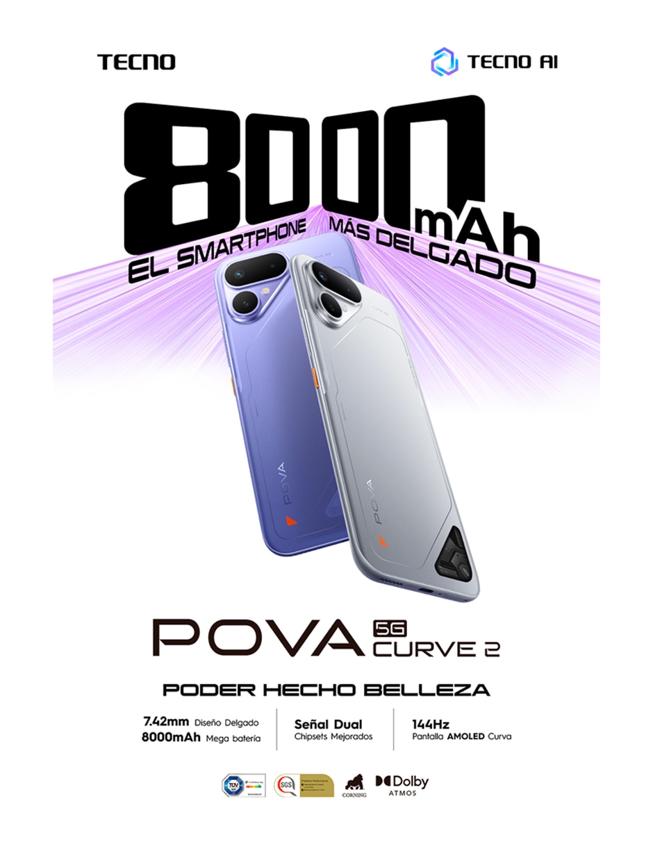 Pova Curve 2 5G AMOLED 6.78 pulgadas Desbloqueado No aplica 3