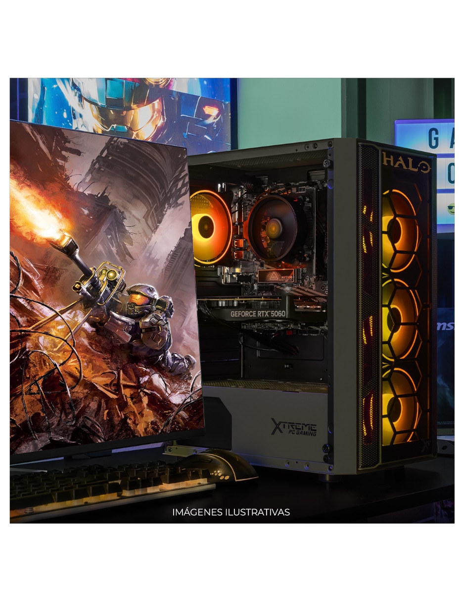 Computadora gamer xtpcr716gb5060he amd ryzen 7 nvidia geforce rtx 5060 16 GB RAM 1 TB SSD 9
