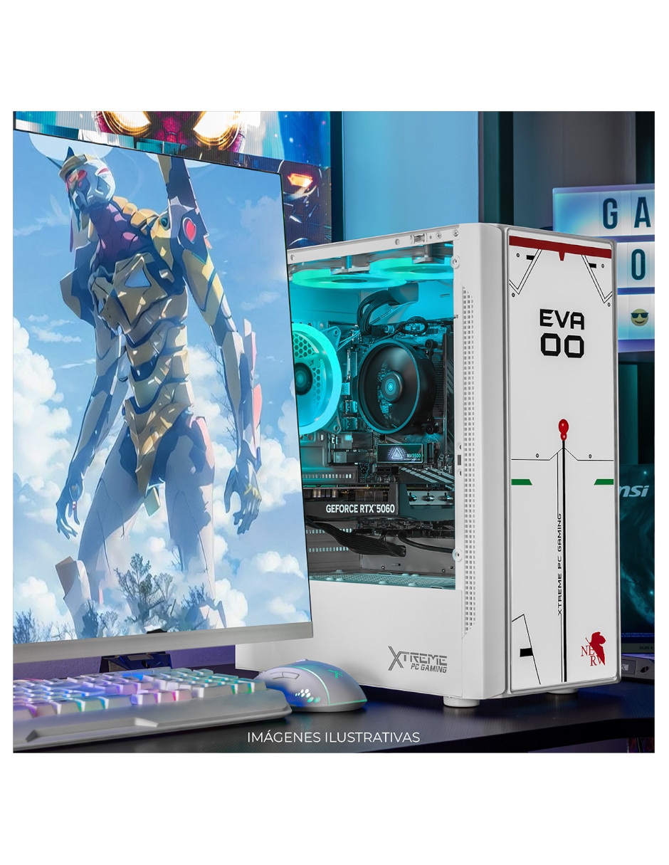 Computadora gamer xtreme pc gaming xtpcr716gb5060eva00e amd ryzen 7 nvidia geforce rtx 5060 16 GB RAM 1 TB SSD