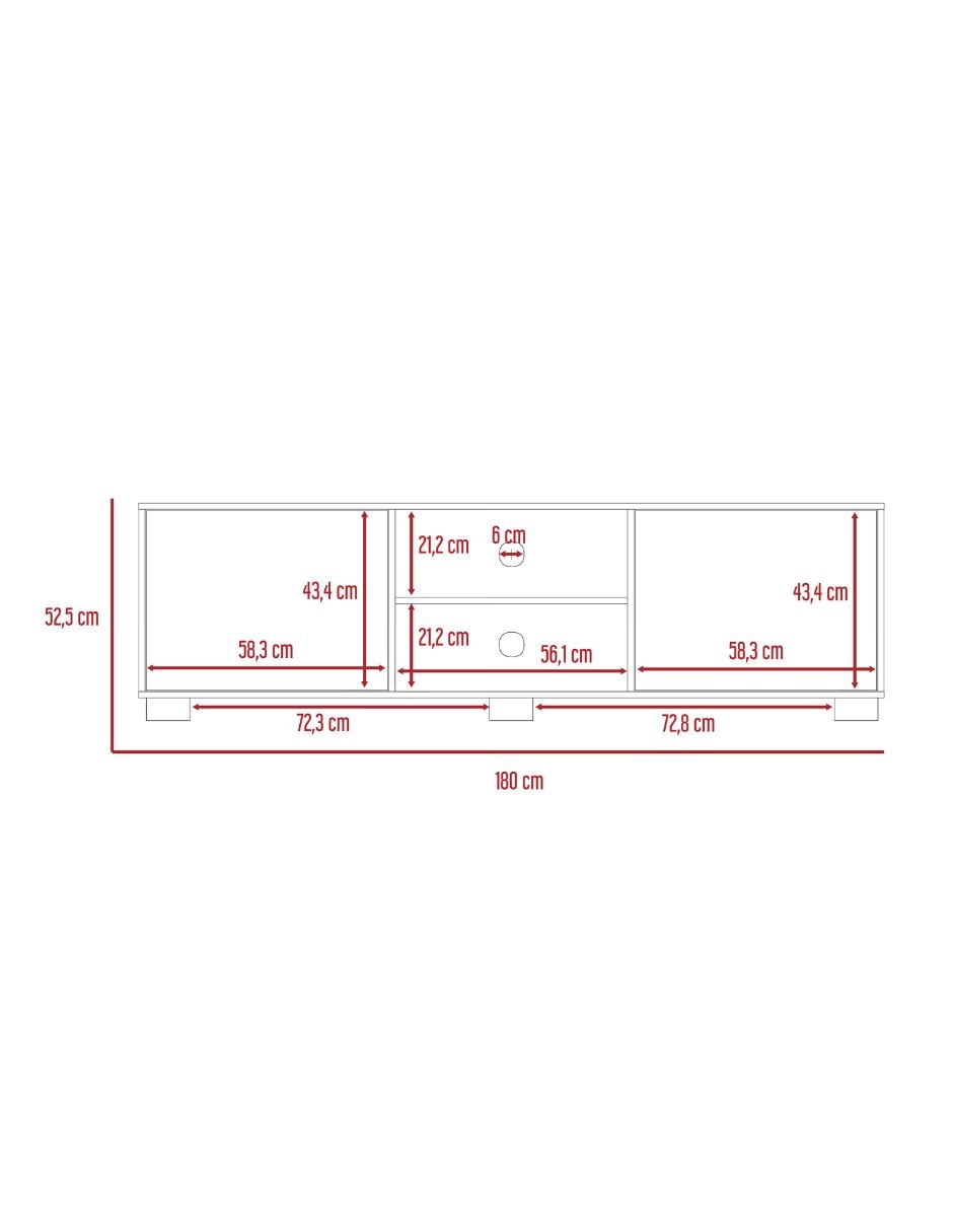 Mueble de tv armable excelsior de mdp