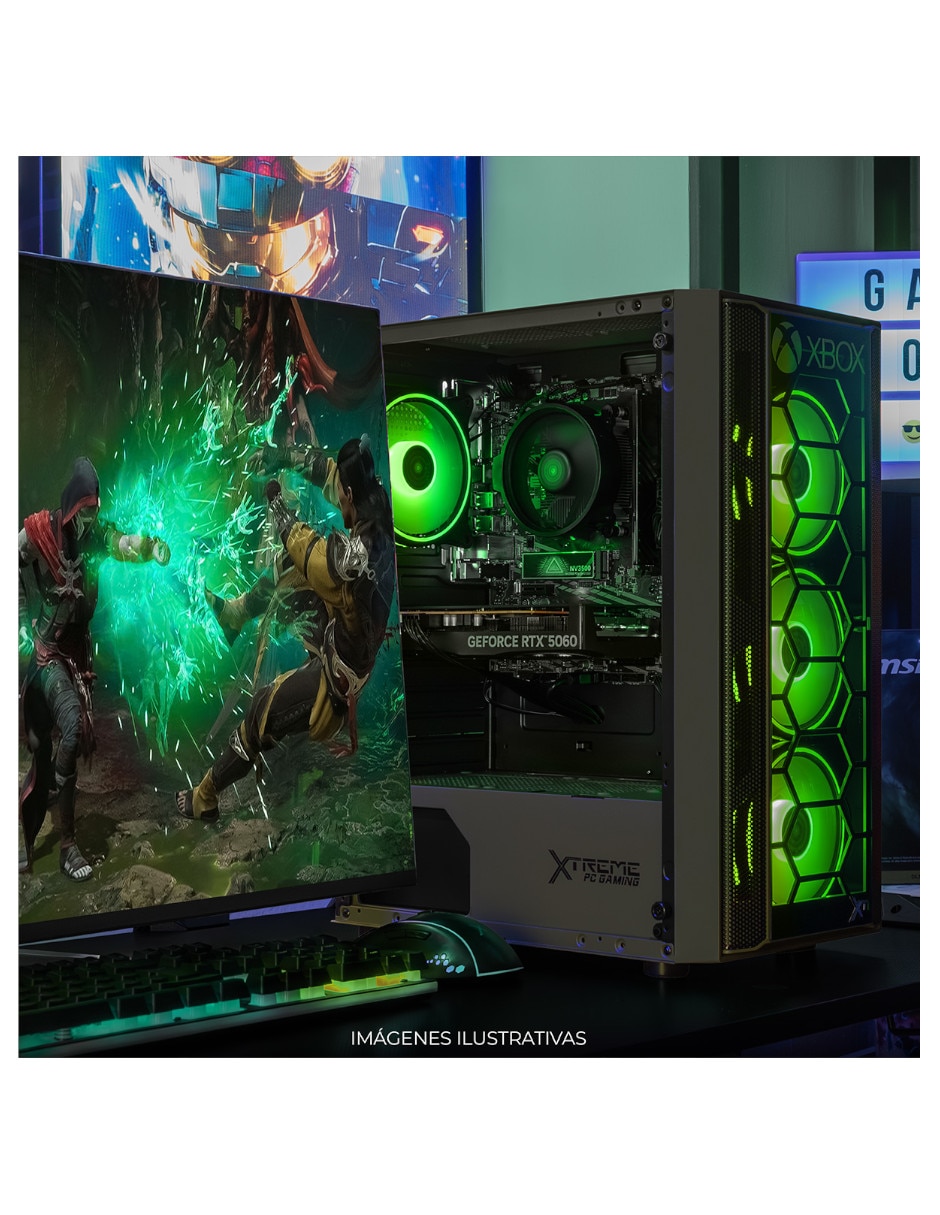 Computadora gamer xtpcr716gb5060xbe amd ryzen 7 nvidia geforce rtx 5060 16 GB RAM 1 TB SSD 10