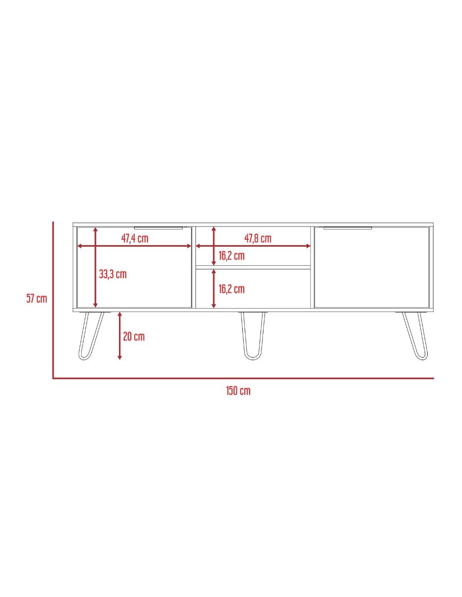 Mueble de tv armable excelsior de mdp